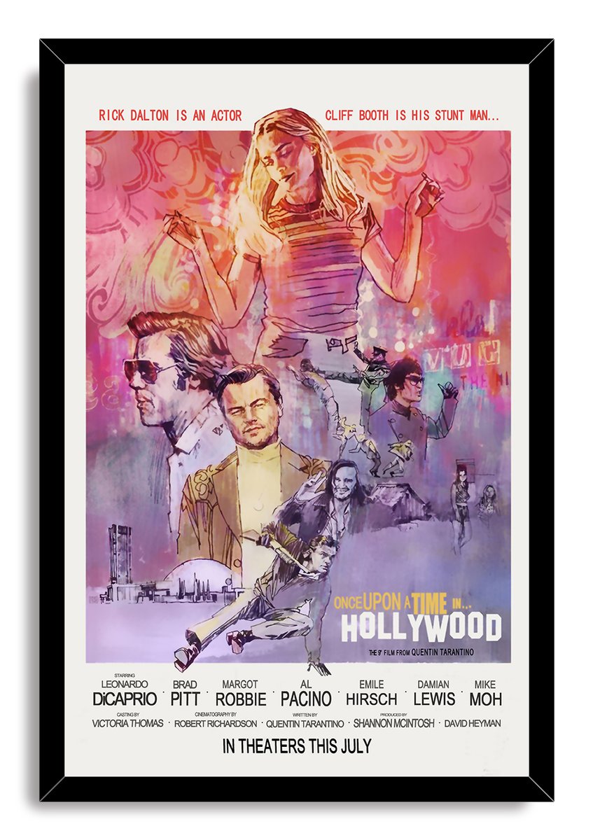 Once Upon a Time in Hollywood Movie Poster Decorative Painting (paper and canvas) art poster printing print