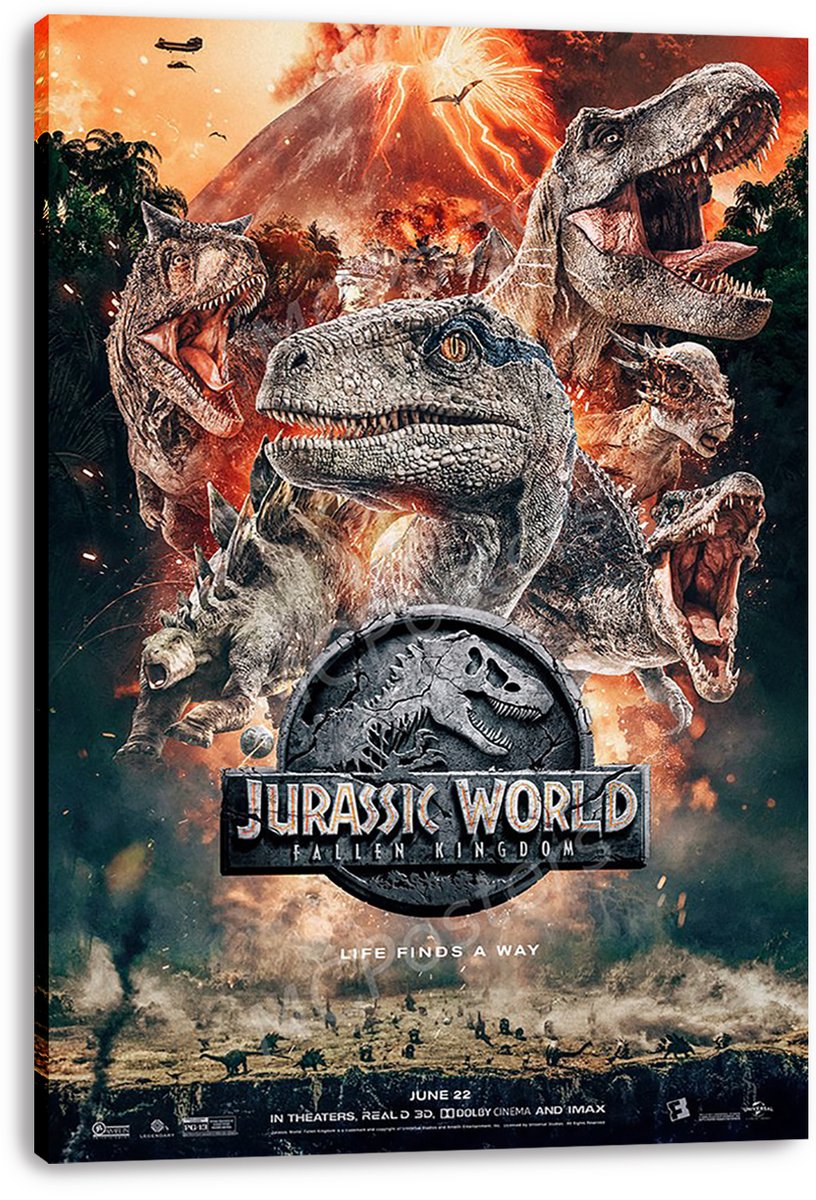 Jurassic World Dinosaurs Decorative Painting (paper and canvas) art poster printing print