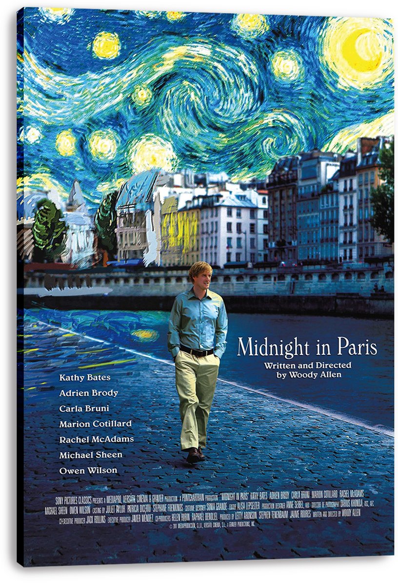 Midnight in Paris Movie Poster Decorative Painting (paper and canvas) art poster printing print