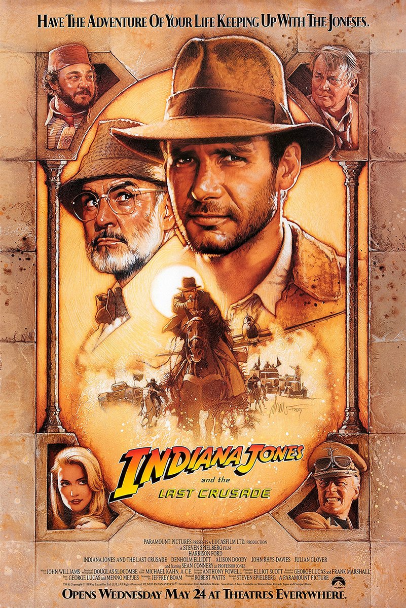Indiana Jones and the Last Crusade Movie Poster Decorative Painting (paper and canvas) art poster printing print