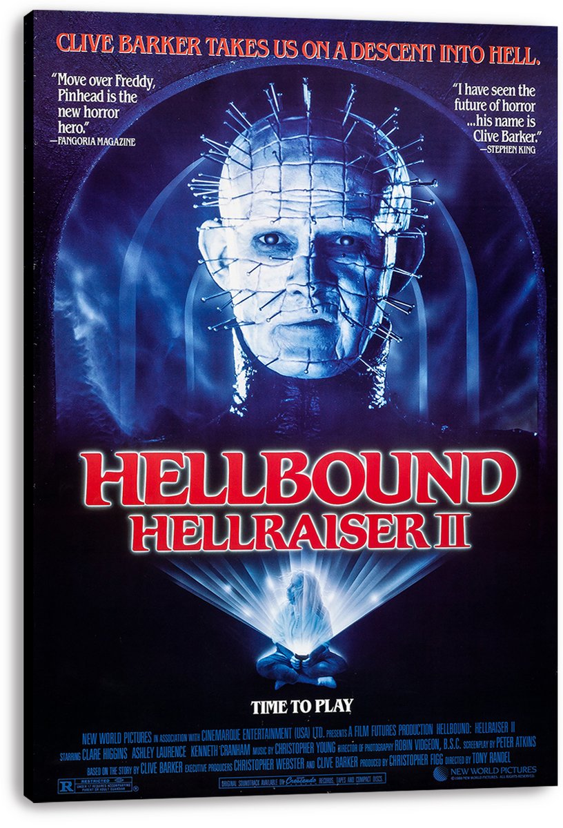 Pinhead Hellraiser II Horror Movie Poster Decorative Painting (paper and canvas) art poster printing print