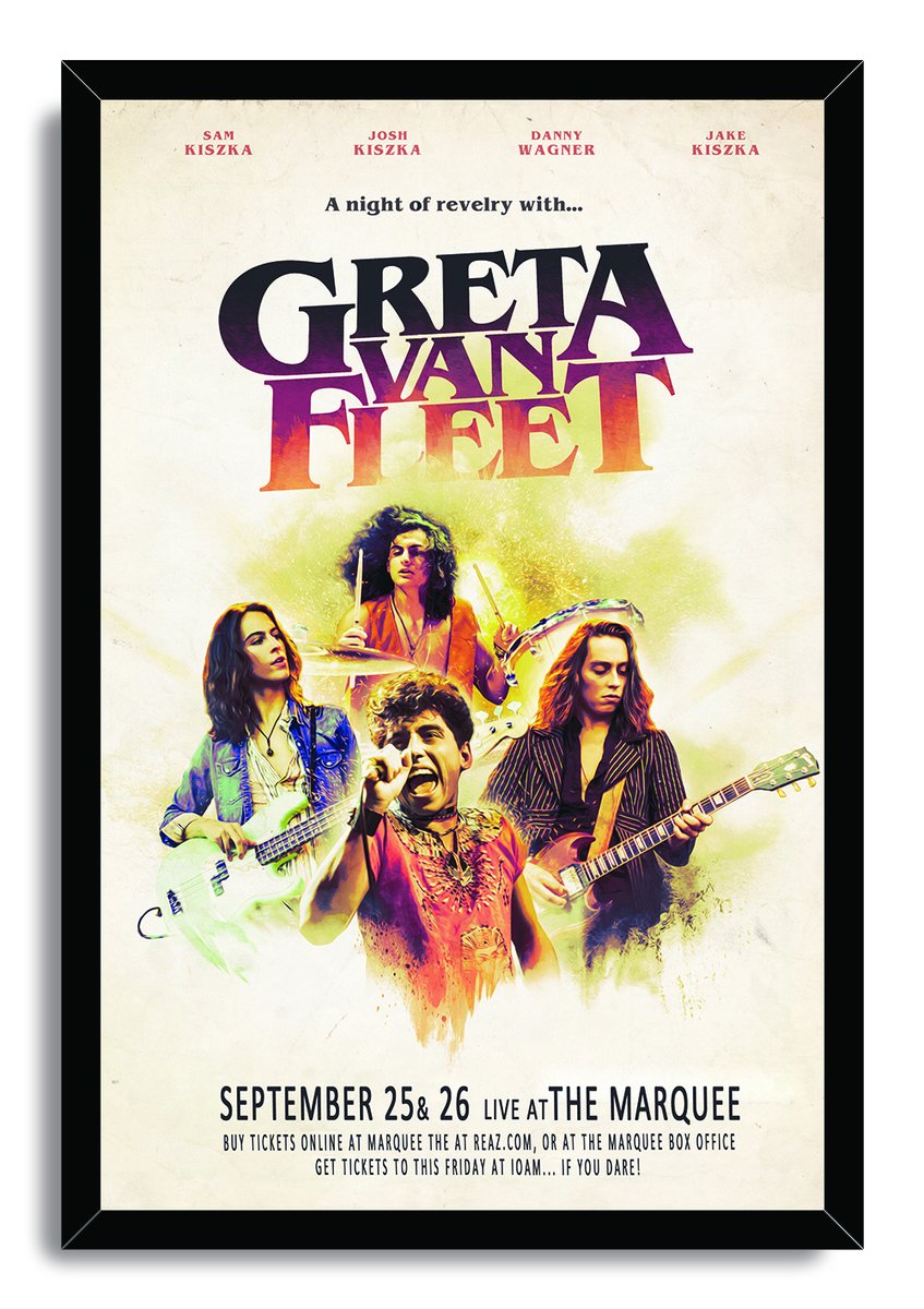 Greta Van Fleet Decorative Painting (paper and canvas) art poster printing print
