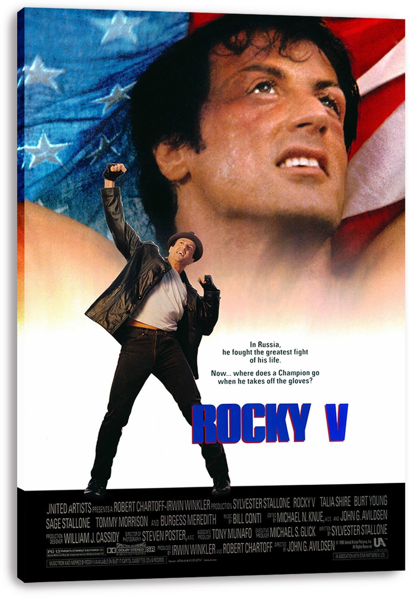Rocky V Sylvester Stallone Movie Poster Decorative Painting (paper and canvas) art poster printing print