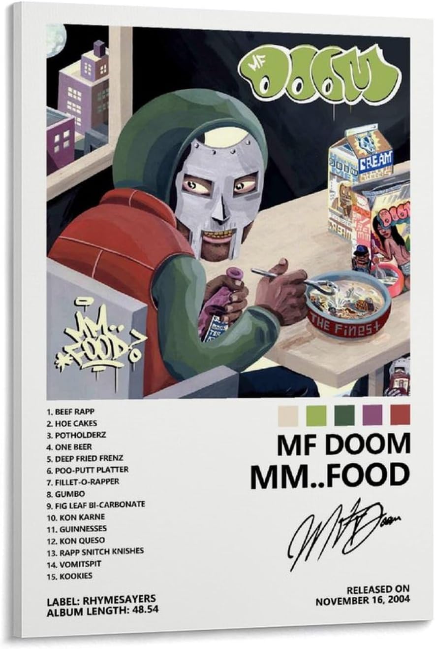 MF Doom Poster Mm..Food Album Cover(Paper and Canvas) Art Poster Printing Print
