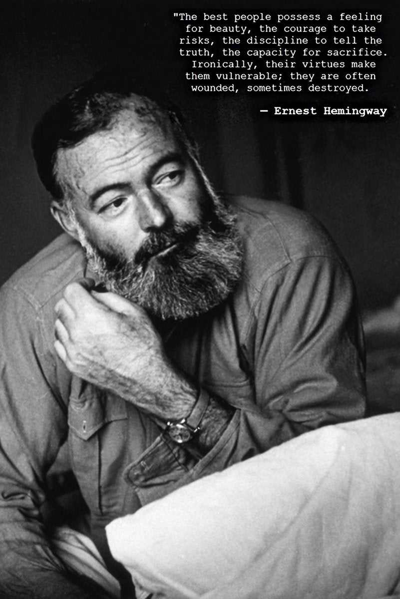Ernest Hemingway Decorative Painting (paper and canvas) art poster printing print