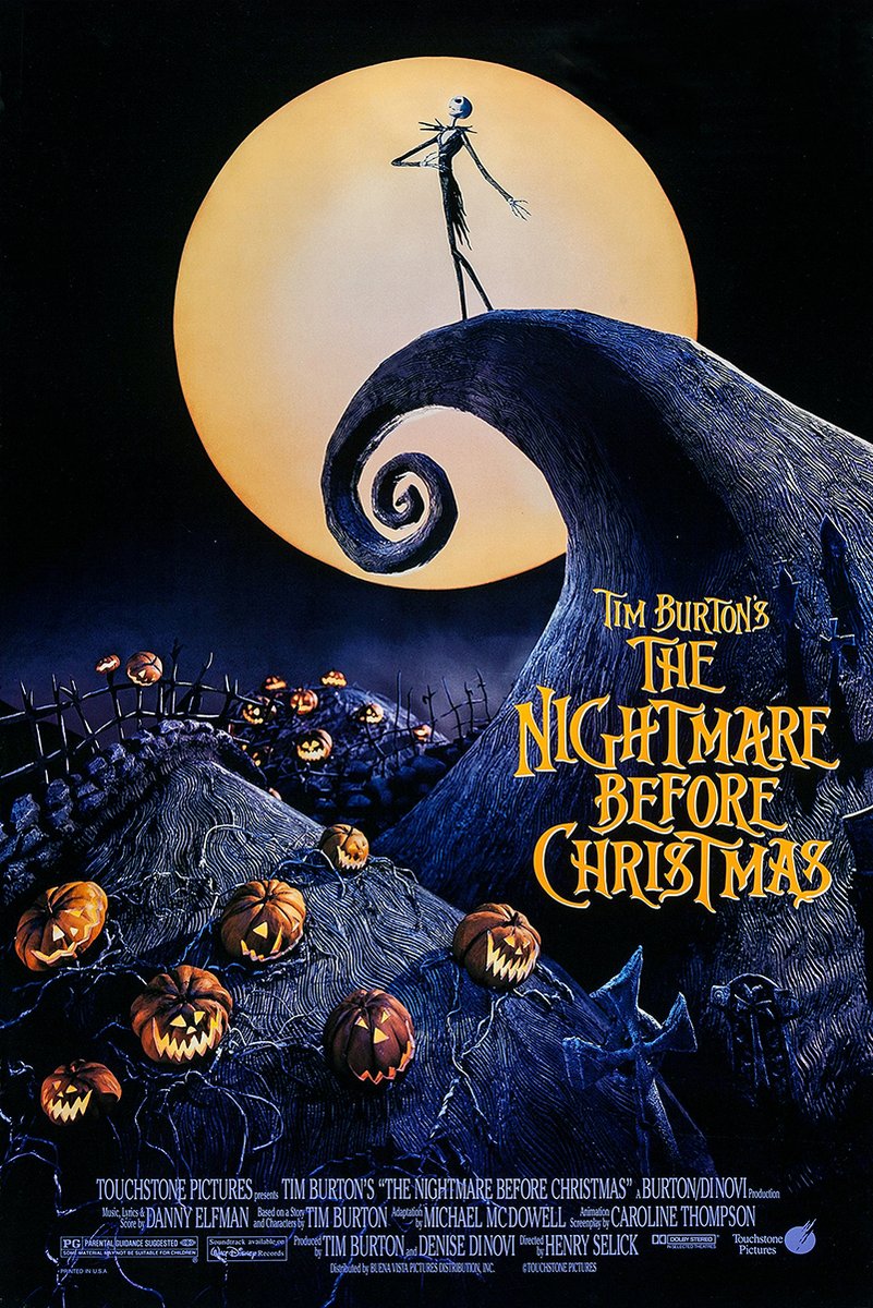 Tim Burton's The Nightmare Before Christmas Decorative Painting (paper and canvas) art poster printing print