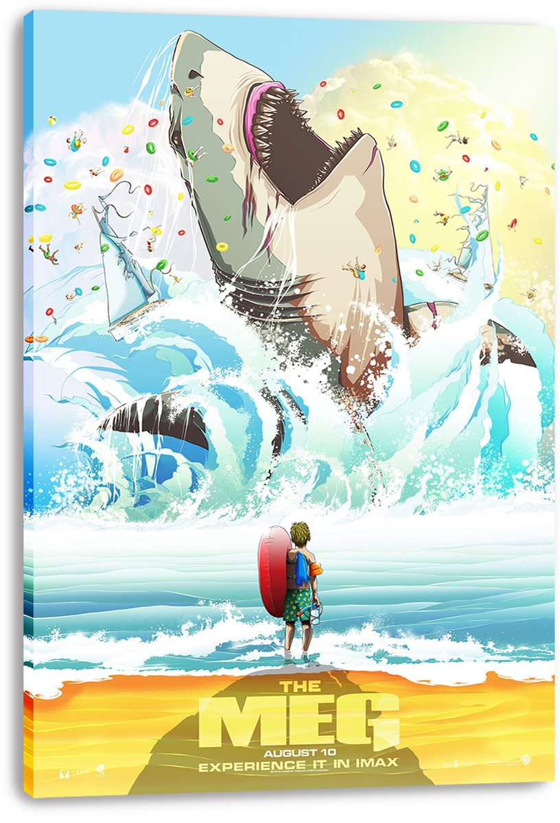 The Meg Giant Shark Decorative Painting (paper and canvas) art poster printing print