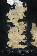 Game of Thrones Map Decorative Painting (paper and canvas) art poster printing print