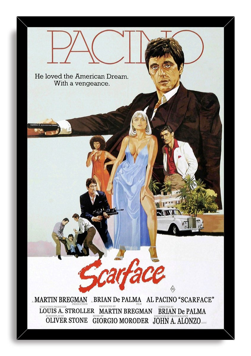 Scarface Al Pacino Movie Poster Decorative Painting (paper and canvas) art poster printing print