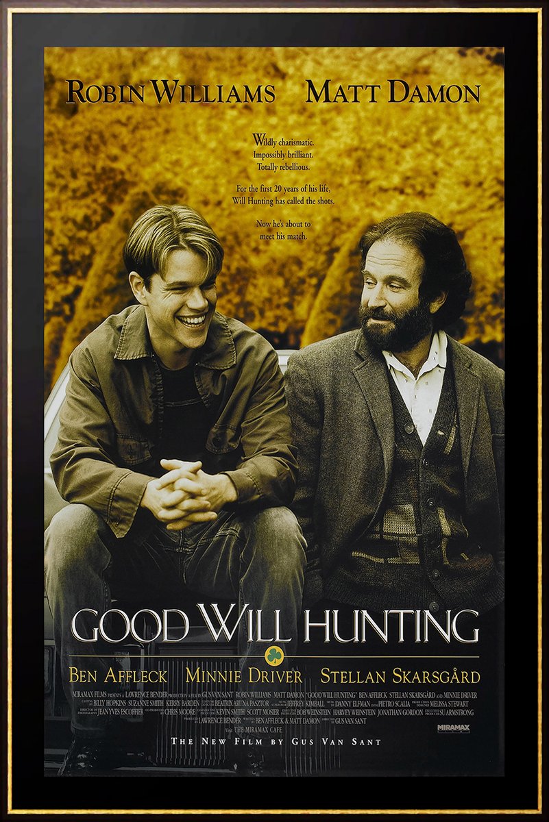 Good Will Hunting Robin Williams Matt Damon Decorative Painting (paper and canvas) art poster printing print