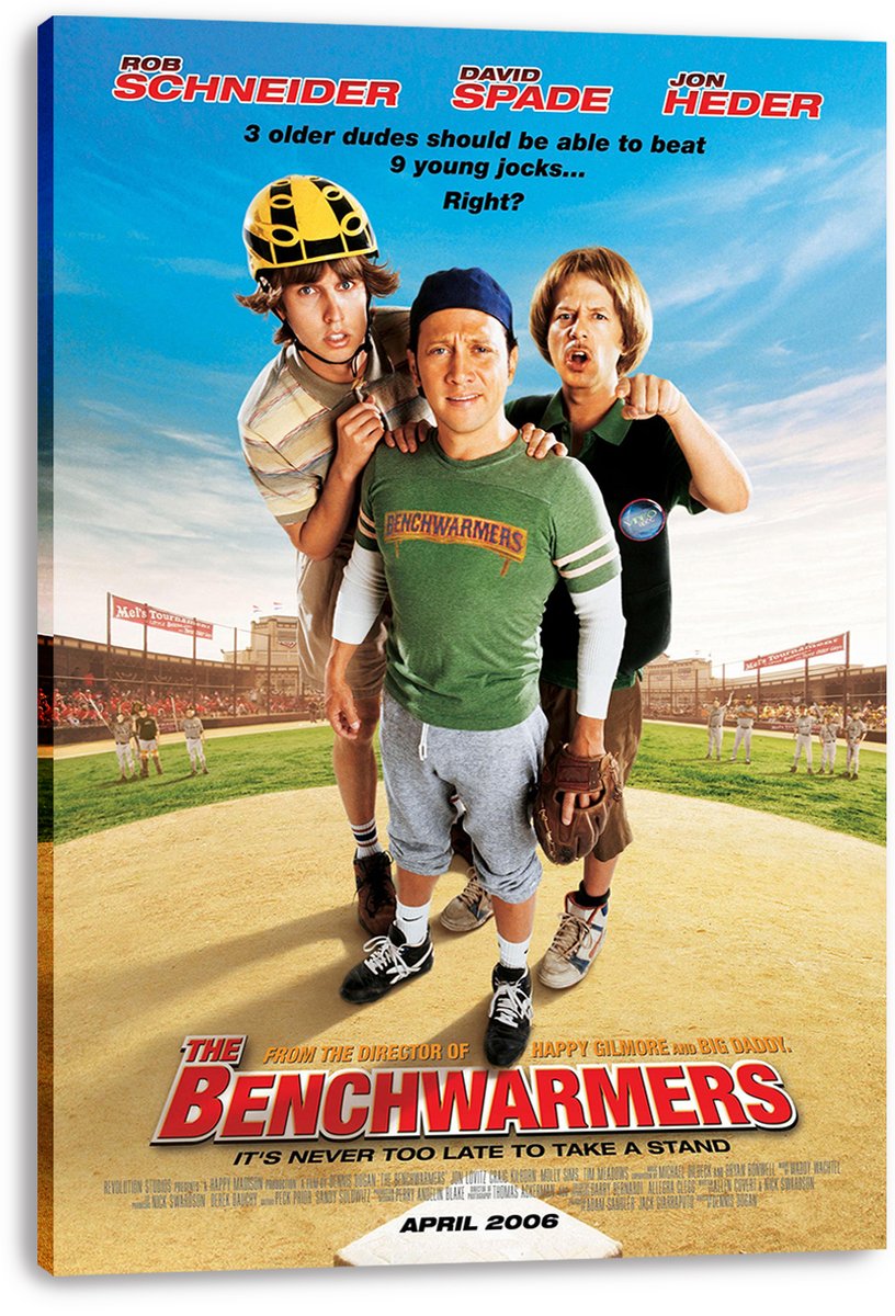 The Benchwarmers Rob Schneider David Spade Jon Heder Decorative Painting (paper and canvas) art poster printing print