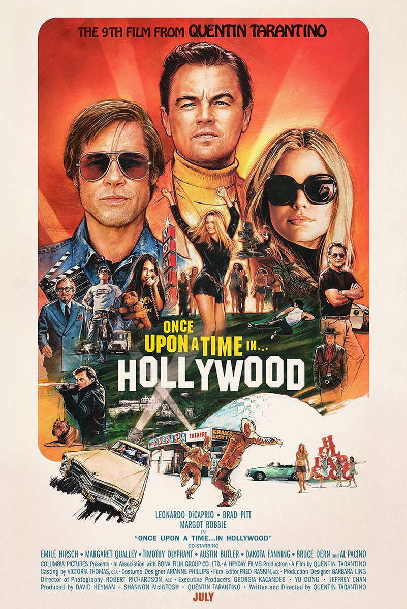 Once Upon a Time in Hollywood Movie Poster Decorative Painting (paper and canvas) art poster printing print