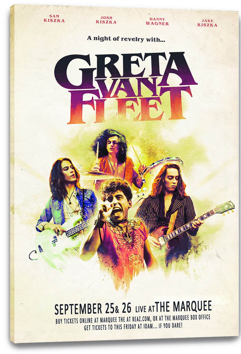 Greta Van Fleet Decorative Painting (paper and canvas) art poster printing print