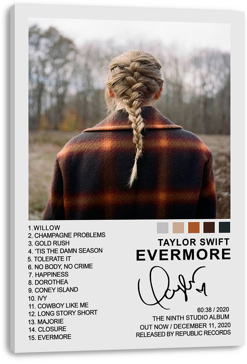 Taylor Swift Evermore Album Cover Decorative Painting (paper and canvas) art poster printing print