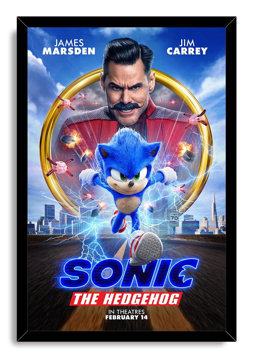 Sonic The Hedgehog Movie Decorative Painting (paper and canvas) art poster printing print