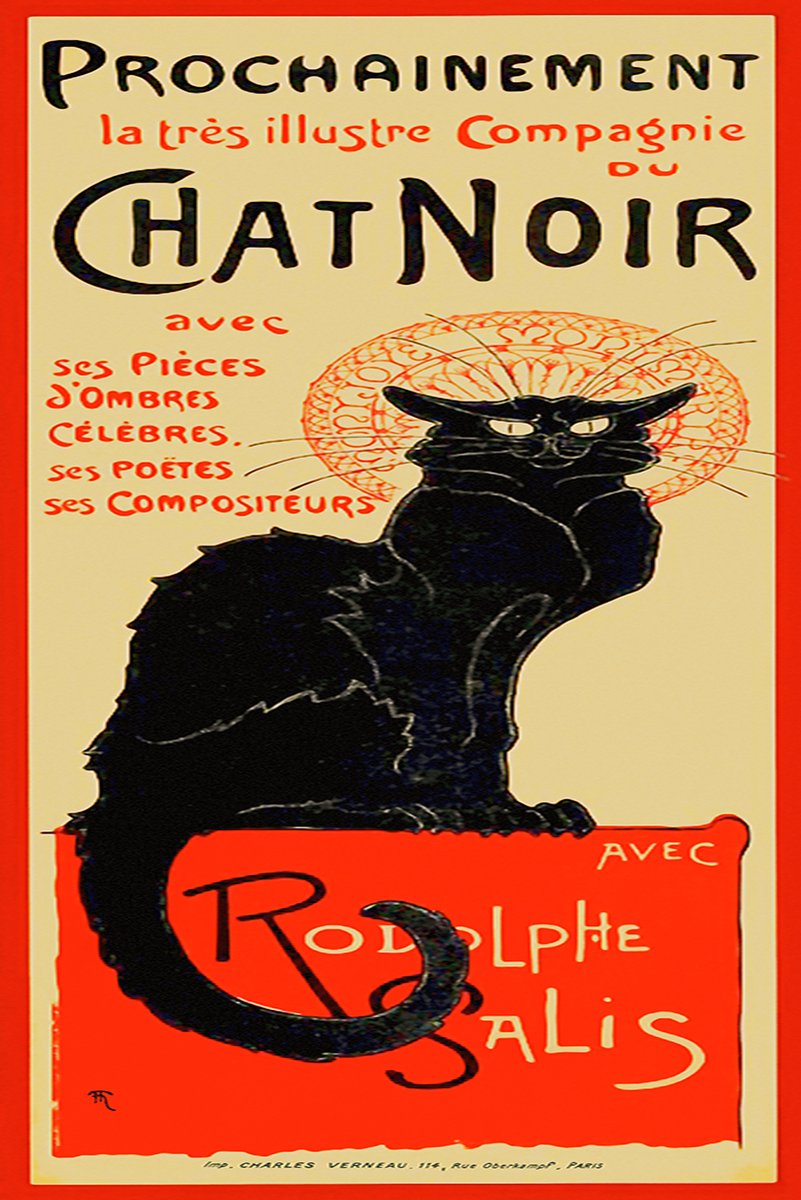 Le Chat Noir Cabaret Poster Decorative Painting (paper and canvas) art poster printing print