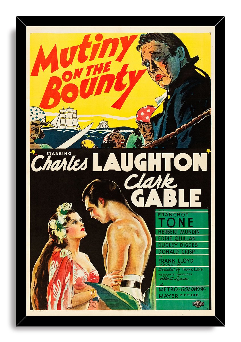 Mutiny on the Bounty Charles Laughton Clark Gable Decorative Painting (paper and canvas) art poster printing print