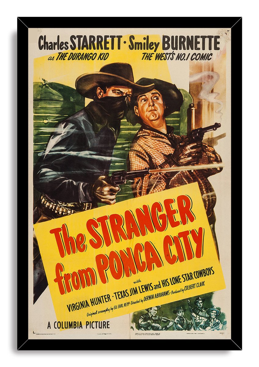 The Stranger from Ponca City Charles Starrett Smiley Burnette Western Movie Decorative Painting (paper and canvas) art poster printing print