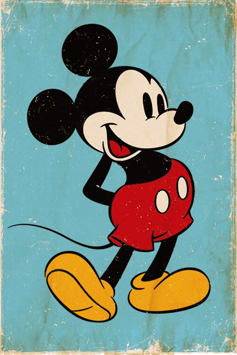 Mickey Mouse Decorative Painting (paper and canvas) art poster printing print