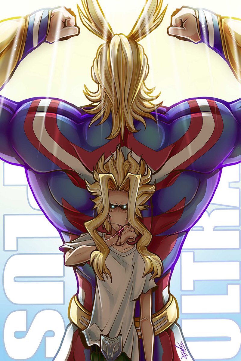 All Might My Hero Academia Duality Decorative Painting (paper and canvas) art poster printing print