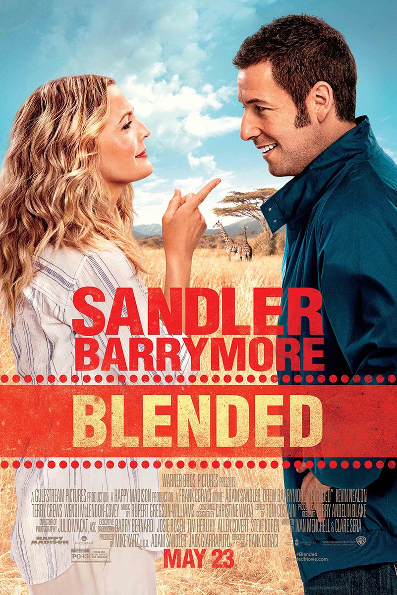 Adam Sandler Drew Barrymore Blended Movie Poster Decorative Painting (paper and canvas) art poster printing print