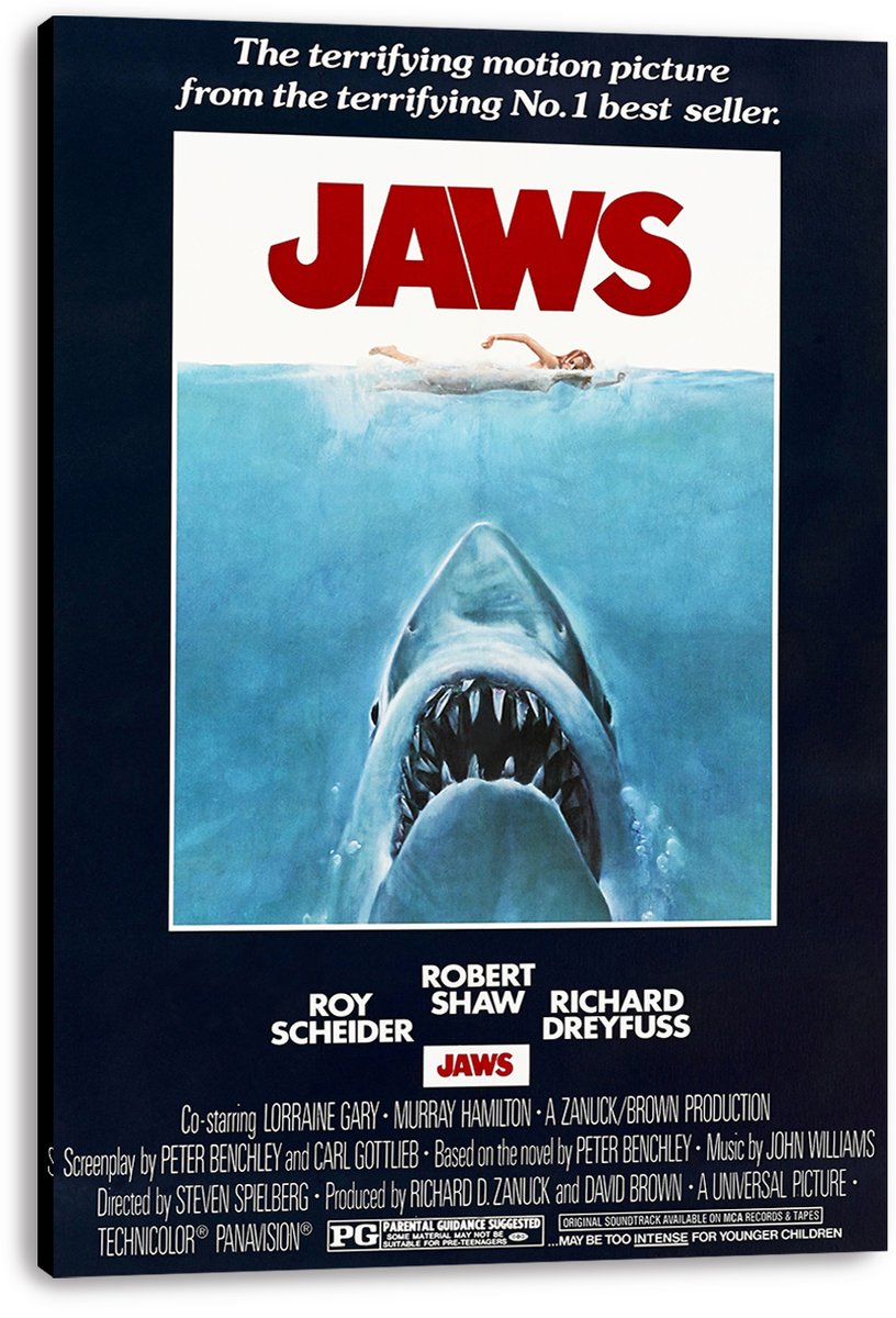 Jaws Movie Poster Decorative Painting (paper and canvas) art poster printing print