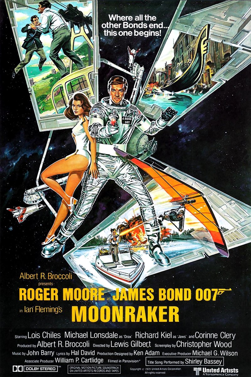 James Bond 007 Moonraker Roger Moore Decorative Painting (paper and canvas) art poster printing print