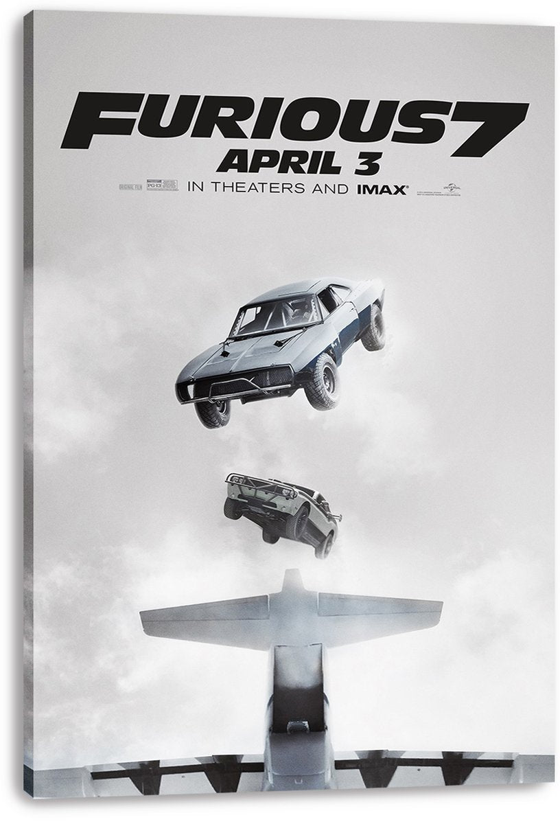 Furious 7 Movie Poster Cars Falling Decorative Painting (paper and canvas) art poster printing print