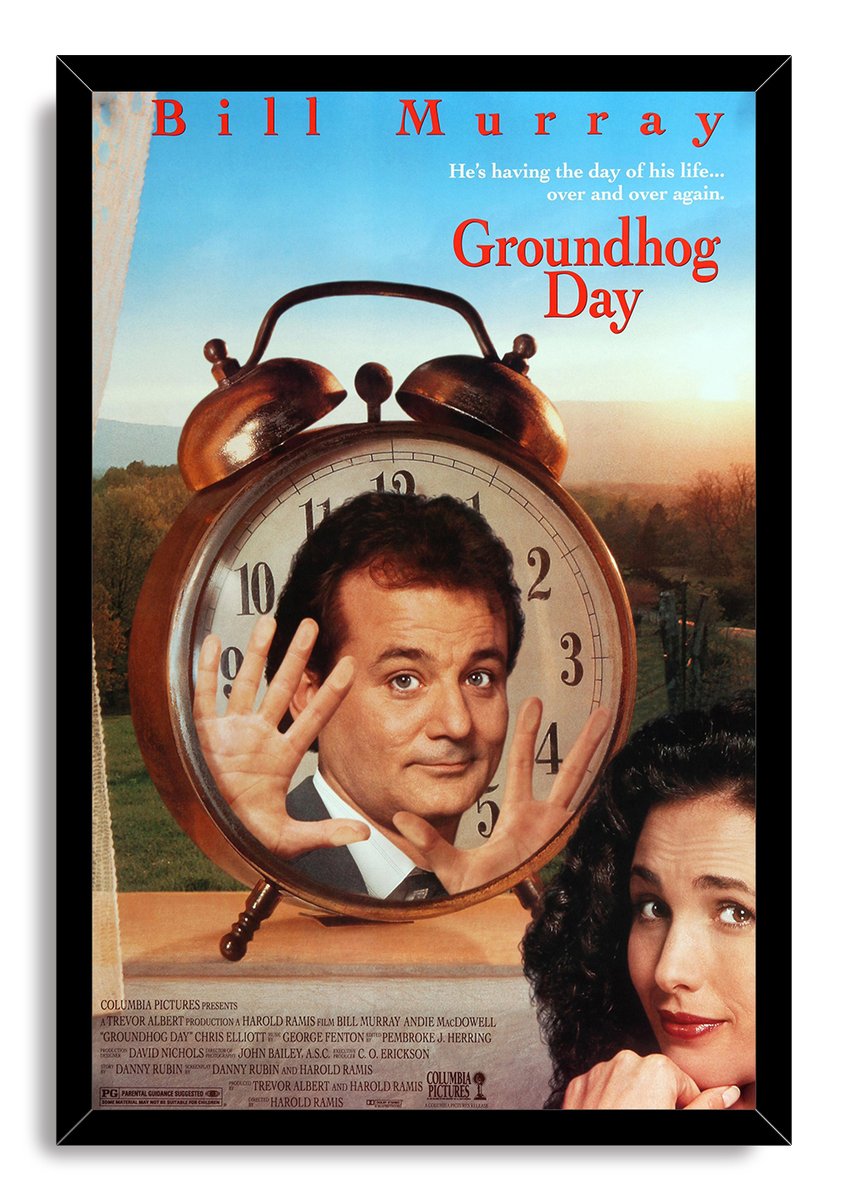 Groundhog Day Bill Murray Andie MacDowell Decorative Painting (paper and canvas) art poster printing print