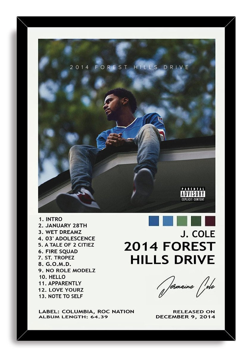 J. Cole 2014 Forest Hills Drive Album Cover Decorative Painting (paper and canvas) art poster printing print