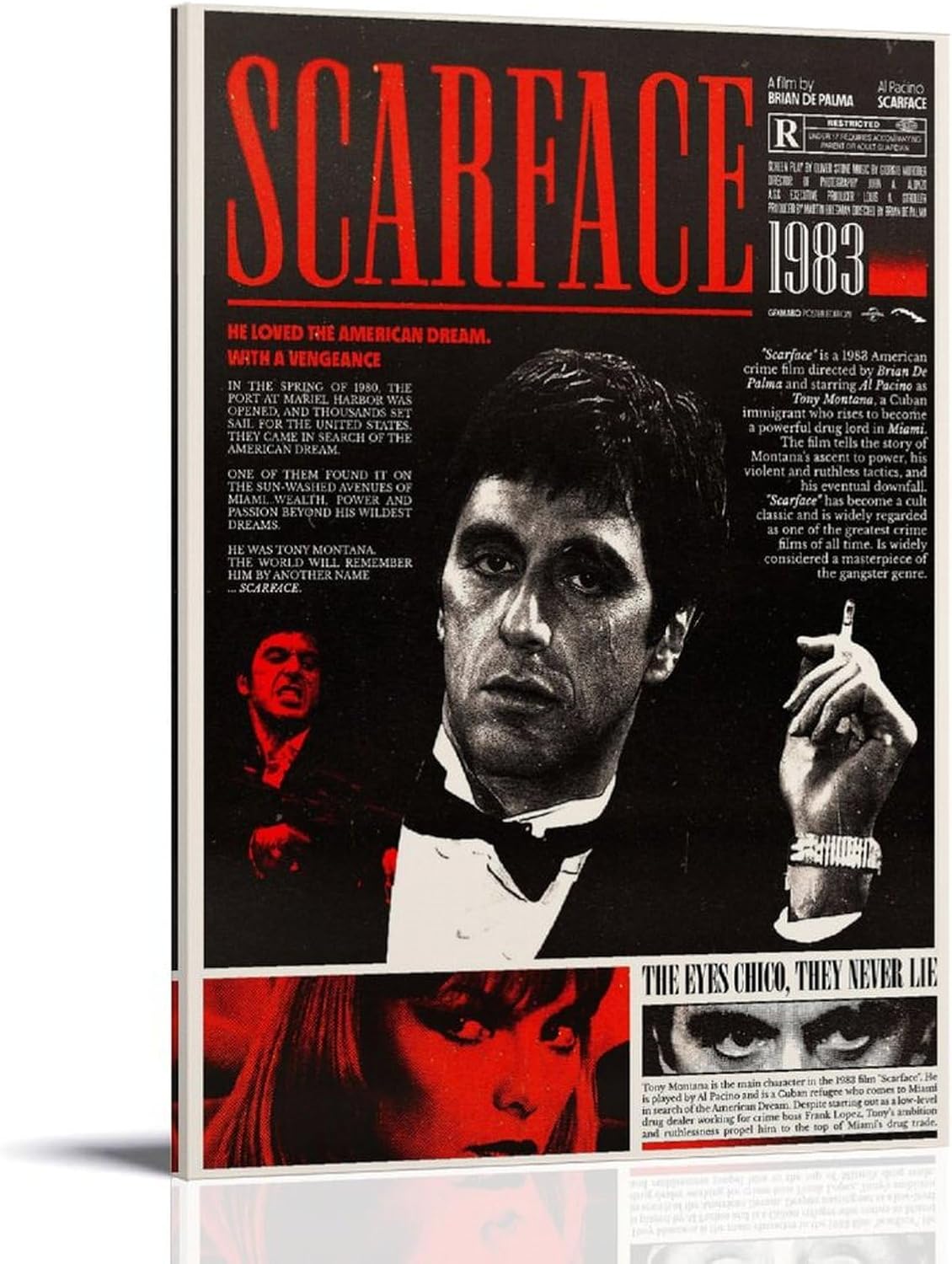 Scarface Movie Poster (Paper and Canvas) Art Poster Printing Print