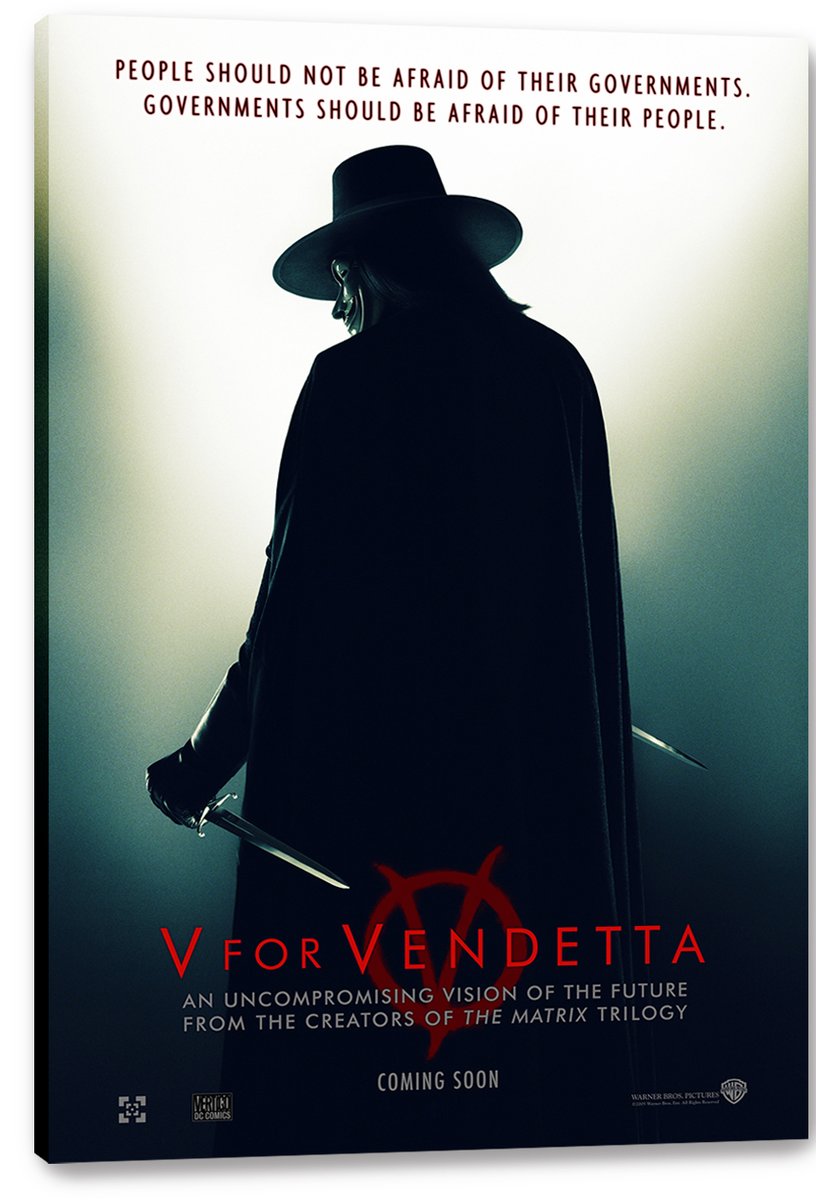 V for Vendetta Movie Poster Decorative Painting (paper and canvas) art poster printing print